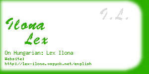 ilona lex business card